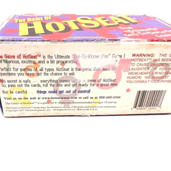 Vintage Board- Card Game HotSeat Party Card Game 1997 - Picture 4 of 9
